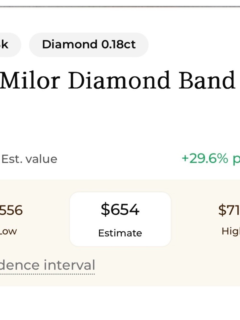 Milor 18k gold Women's Band Ring with  Diagonal diamonds Accent - Picture 9 of 9